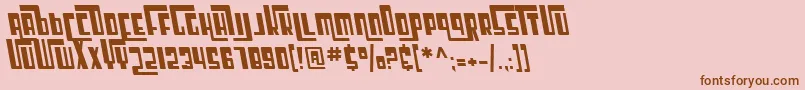 SF Cosmic Age Oblique-fontti – ruskeat fontit vaaleanpunaisella taustalla