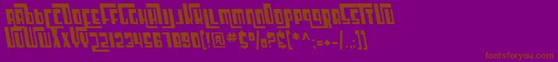 SF Cosmic Age Oblique-fontti – ruskeat fontit violetilla taustalla