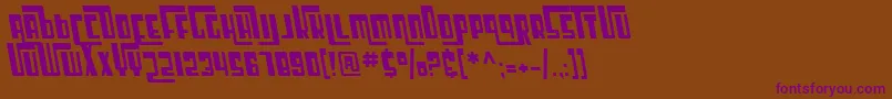 SF Cosmic Age Oblique-fontti – violetit fontit ruskealla taustalla
