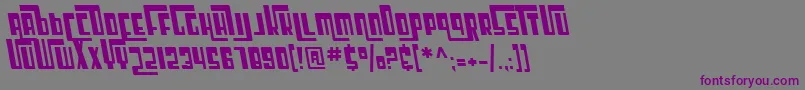 Шрифт SF Cosmic Age Oblique – фиолетовые шрифты на сером фоне