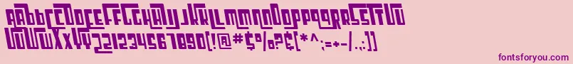 SF Cosmic Age Oblique-fontti – violetit fontit vaaleanpunaisella taustalla