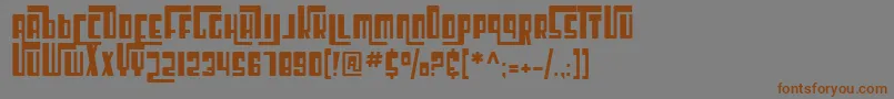 SF Cosmic Age Font – Brown Fonts on Gray Background