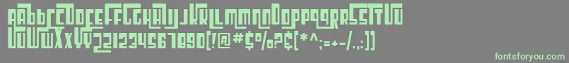 SF Cosmic Age Font – Green Fonts on Gray Background