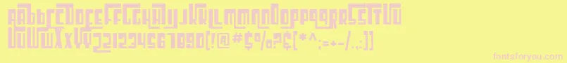 SF Cosmic Age Font – Pink Fonts on Yellow Background