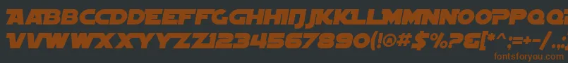 Шрифт SF Distant Galaxy Alternate Italic – коричневые шрифты на чёрном фоне