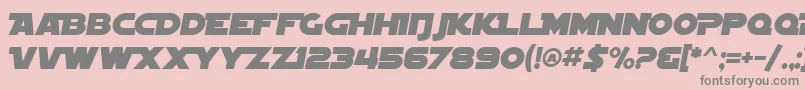 フォントSF Distant Galaxy Alternate Italic – ピンクの背景に灰色の文字