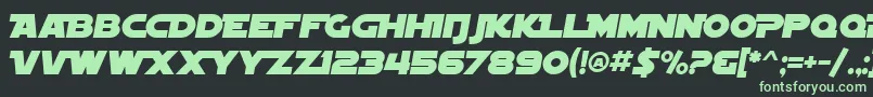 Fonte SF Distant Galaxy Alternate Italic – fontes verdes em um fundo preto