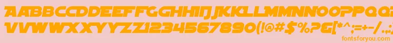 SF Distant Galaxy Alternate Italic Font – Orange Fonts on Pink Background