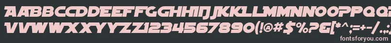 Шрифт SF Distant Galaxy Alternate Italic – розовые шрифты на чёрном фоне