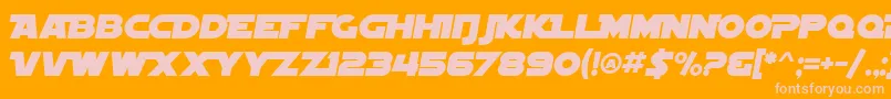 SF Distant Galaxy Alternate Italic Font – Pink Fonts on Orange Background