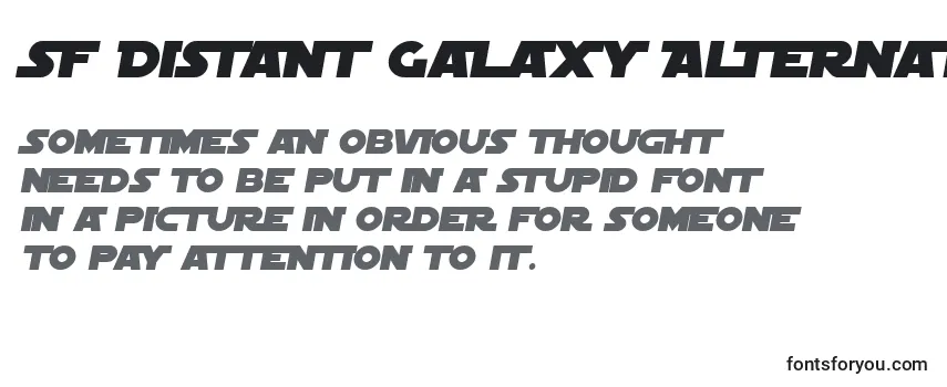 Reseña de la fuente SF Distant Galaxy Alternate Italic