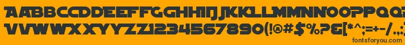 Шрифт SF Distant Galaxy Alternate – чёрные шрифты на оранжевом фоне