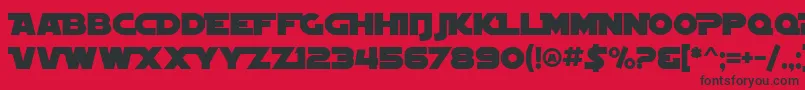 SF Distant Galaxy Alternate Font – Black Fonts on Red Background