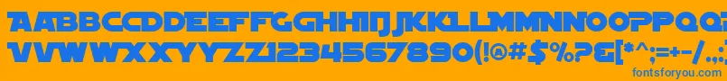 SF Distant Galaxy Alternate Font – Blue Fonts on Orange Background