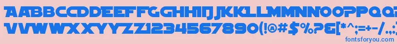 フォントSF Distant Galaxy Alternate – ピンクの背景に青い文字