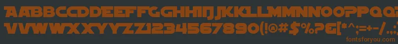 SF Distant Galaxy Alternate Font – Brown Fonts on Black Background