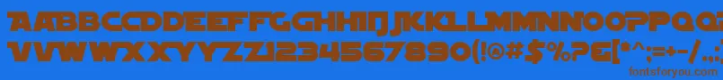 SF Distant Galaxy Alternate Font – Brown Fonts on Blue Background