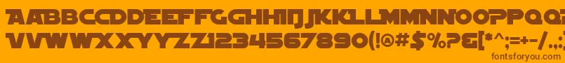SF Distant Galaxy Alternate Font – Brown Fonts on Orange Background