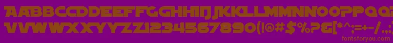 SF Distant Galaxy Alternate Font – Brown Fonts on Purple Background