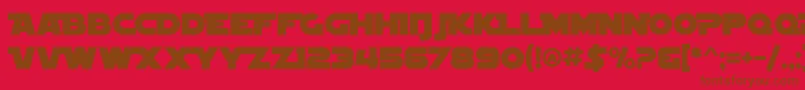 SF Distant Galaxy Alternate-fontti – ruskeat fontit punaisella taustalla
