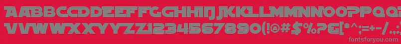 SF Distant Galaxy Alternate Font – Gray Fonts on Red Background