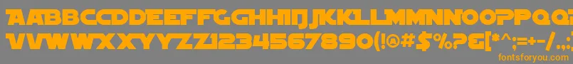 SF Distant Galaxy Alternate Font – Orange Fonts on Gray Background