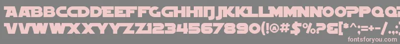 SF Distant Galaxy Alternate-fontti – vaaleanpunaiset fontit harmaalla taustalla