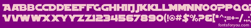SF Distant Galaxy Alternate Font – Pink Fonts on Purple Background