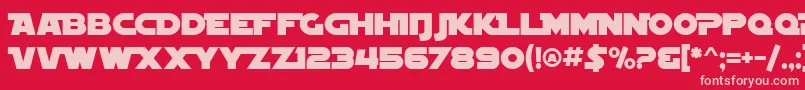 SF Distant Galaxy Alternate Font – Pink Fonts on Red Background