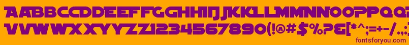 SF Distant Galaxy Alternate Font – Purple Fonts on Orange Background