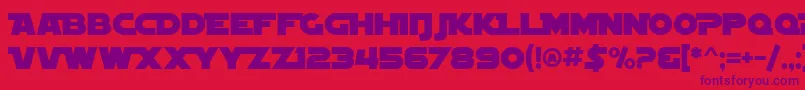 SF Distant Galaxy Alternate Font – Purple Fonts on Red Background