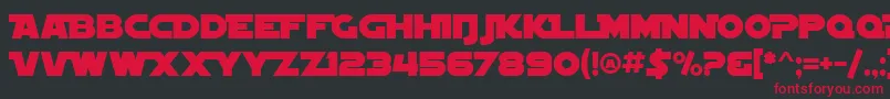 SF Distant Galaxy Alternate Font – Red Fonts on Black Background