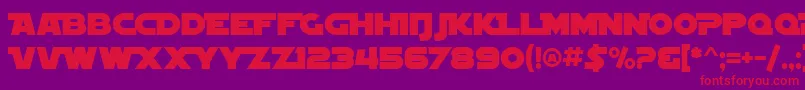 SF Distant Galaxy Alternate Font – Red Fonts on Purple Background