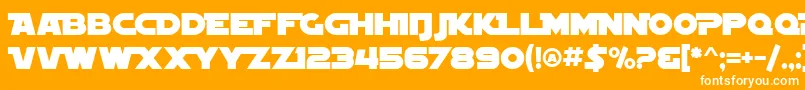 SF Distant Galaxy Alternate Font – White Fonts on Orange Background