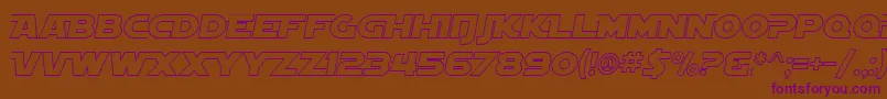 SF Distant Galaxy AltOutline Italic Font – Purple Fonts on Brown Background