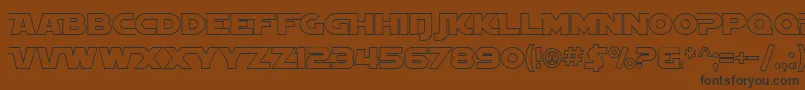 SF Distant Galaxy AltOutline Font – Black Fonts on Brown Background