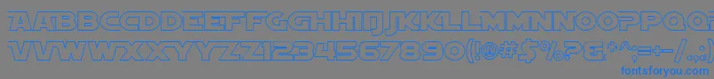 SF Distant Galaxy AltOutline Font – Blue Fonts on Gray Background