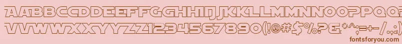 SF Distant Galaxy AltOutline Font – Brown Fonts on Pink Background