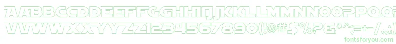 SF Distant Galaxy AltOutline Font – Green Fonts on White Background