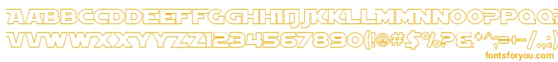 SF Distant Galaxy AltOutline Font – Orange Fonts on White Background