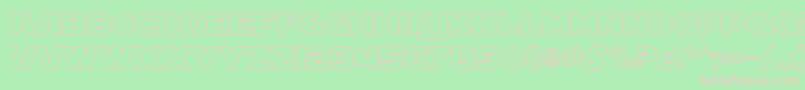 SF Distant Galaxy AltOutline Font – Pink Fonts on Green Background