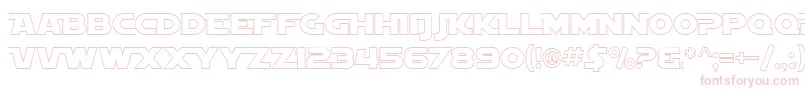 SF Distant Galaxy AltOutline Font – Pink Fonts on White Background