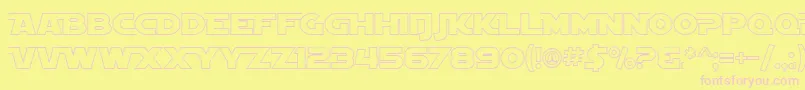 SF Distant Galaxy AltOutline Font – Pink Fonts on Yellow Background