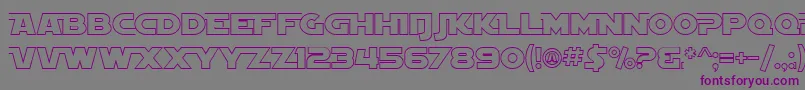 SF Distant Galaxy AltOutline Font – Purple Fonts on Gray Background