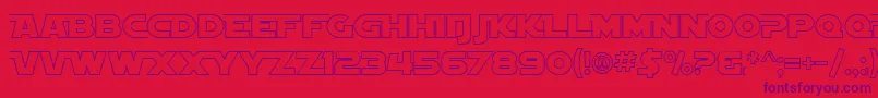 Police SF Distant Galaxy AltOutline – polices violettes sur fond rouge