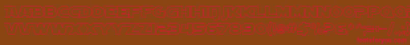 SF Distant Galaxy AltOutline Font – Red Fonts on Brown Background