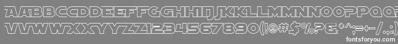 SF Distant Galaxy AltOutline Font – White Fonts on Gray Background