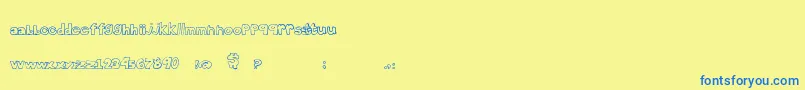 Brightendays Font – Blue Fonts on Yellow Background