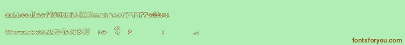 Brightendays Font – Brown Fonts on Green Background
