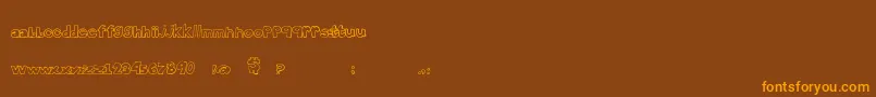 Brightendays Font – Orange Fonts on Brown Background